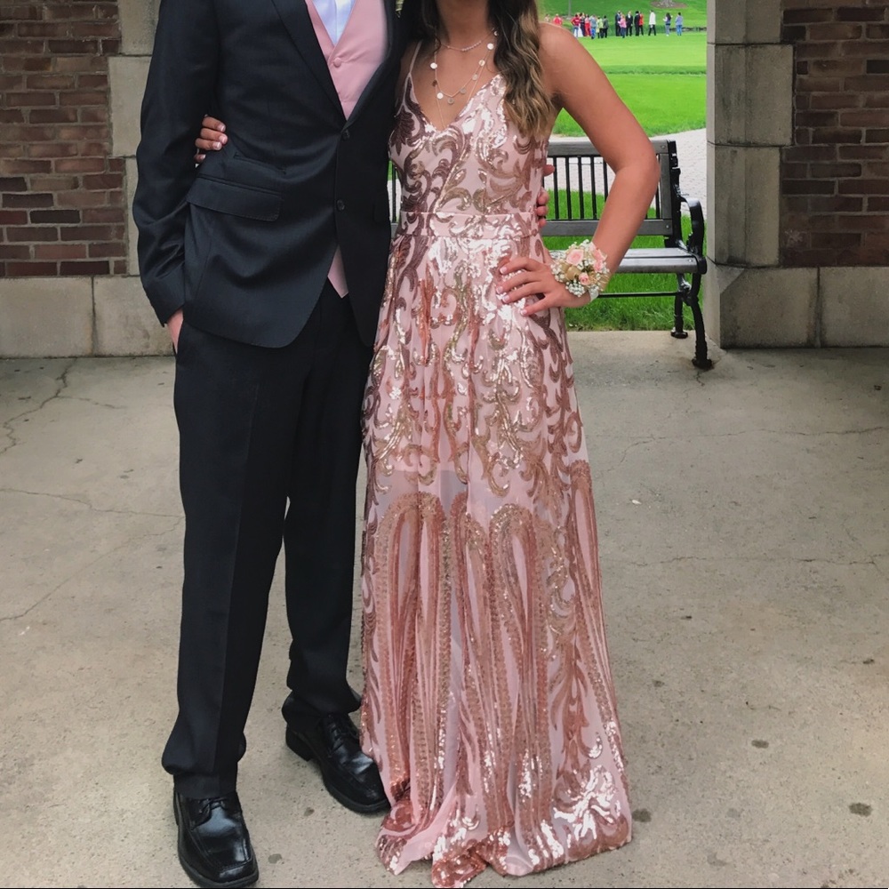 Rose Gold Prom Dress